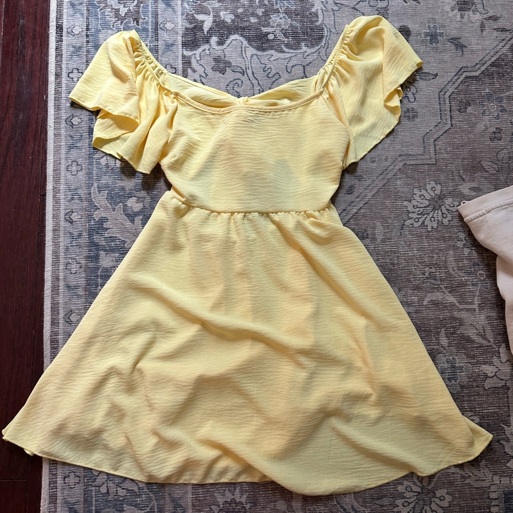 See You Monday Yellow Backless Dress